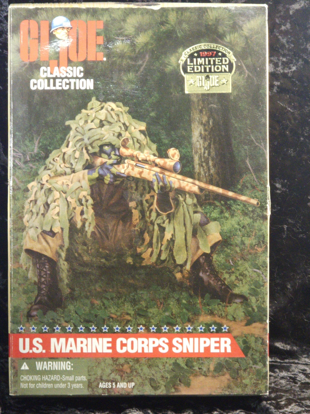MIB Vintage 1997 GI Joe US Marine Corps Sniper Figure 81369 12"